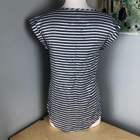Express Metallic Gold Striped Top - NWT's - Picture 6 of 9